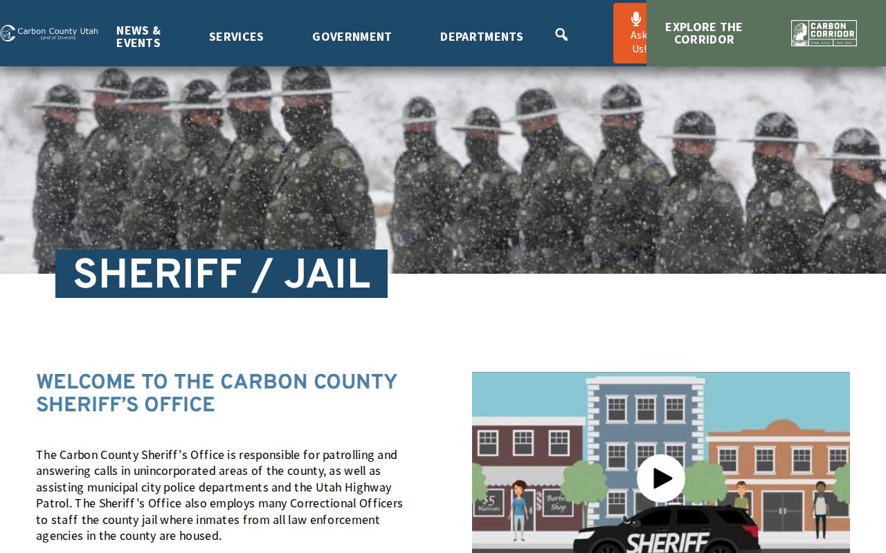Carbon County criminal history sheriff and jail contacts